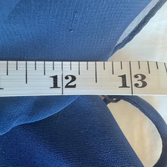 Vintage Navy Blue Chiffon Maxi Dress - Picture 12 of 14